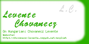 levente chovanecz business card